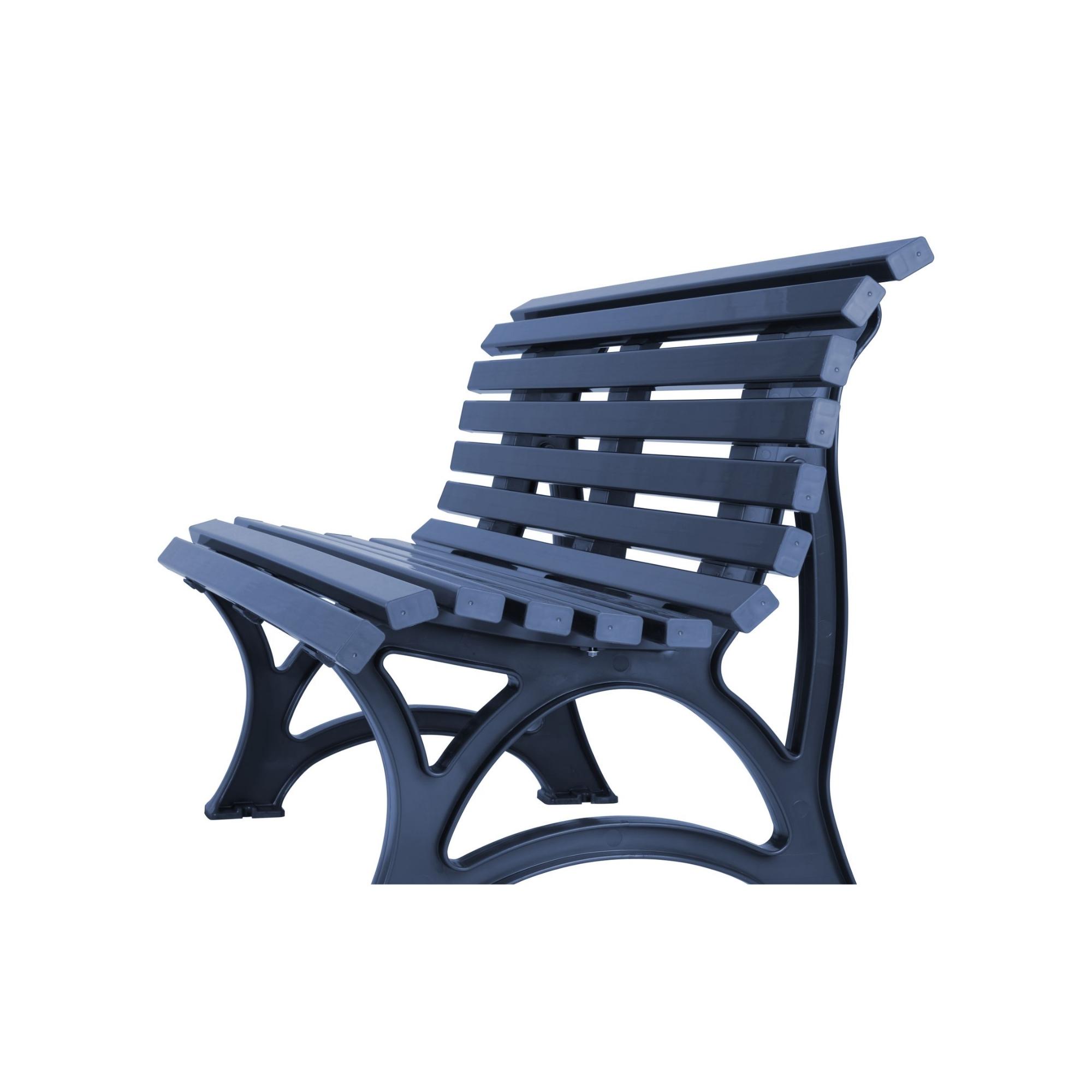 Gartenbank Jamaika | 3-Sitzer | Blau | HxBxT 80x150x64cm | Witterungs- & UV-beständiger Kunststoff | Parkbank Sitzbank Außenbereich Garten Balkon Terrasse