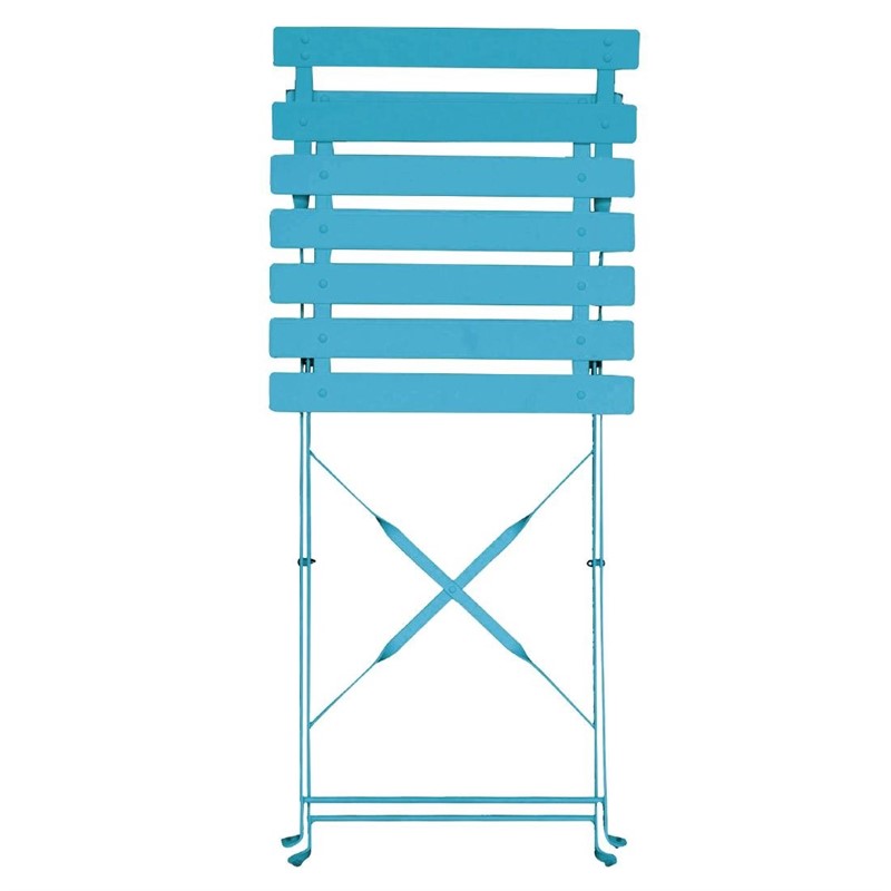 Bolero klappbare Terrassenstühle Stahl azurblau (2 Stück)