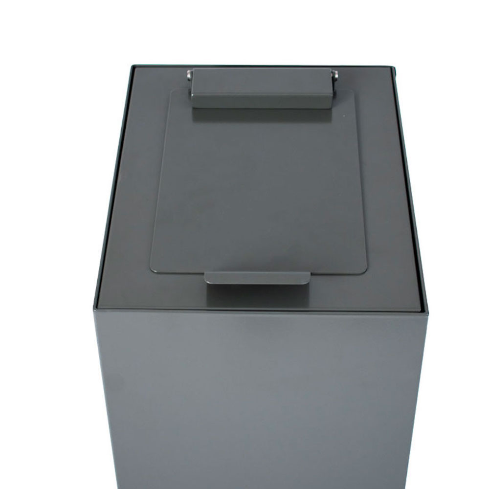 Klappendeckel für modulare Abfalltrennanlage mit 60 Liter | HxBxT 4,2x25,5x33cm | Anthrazit