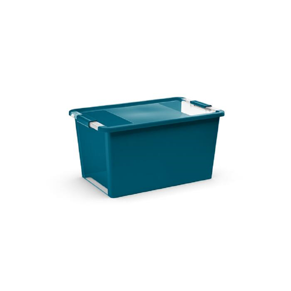 Mehrzweck Aufbewahrungsbehälter STORAGE mit Deckel | HxBxT 28x55x35cm | 40 Liter | Türkis | Behälter, Box, Aufbewahrungsbehälter, Aufbewahrungsbox