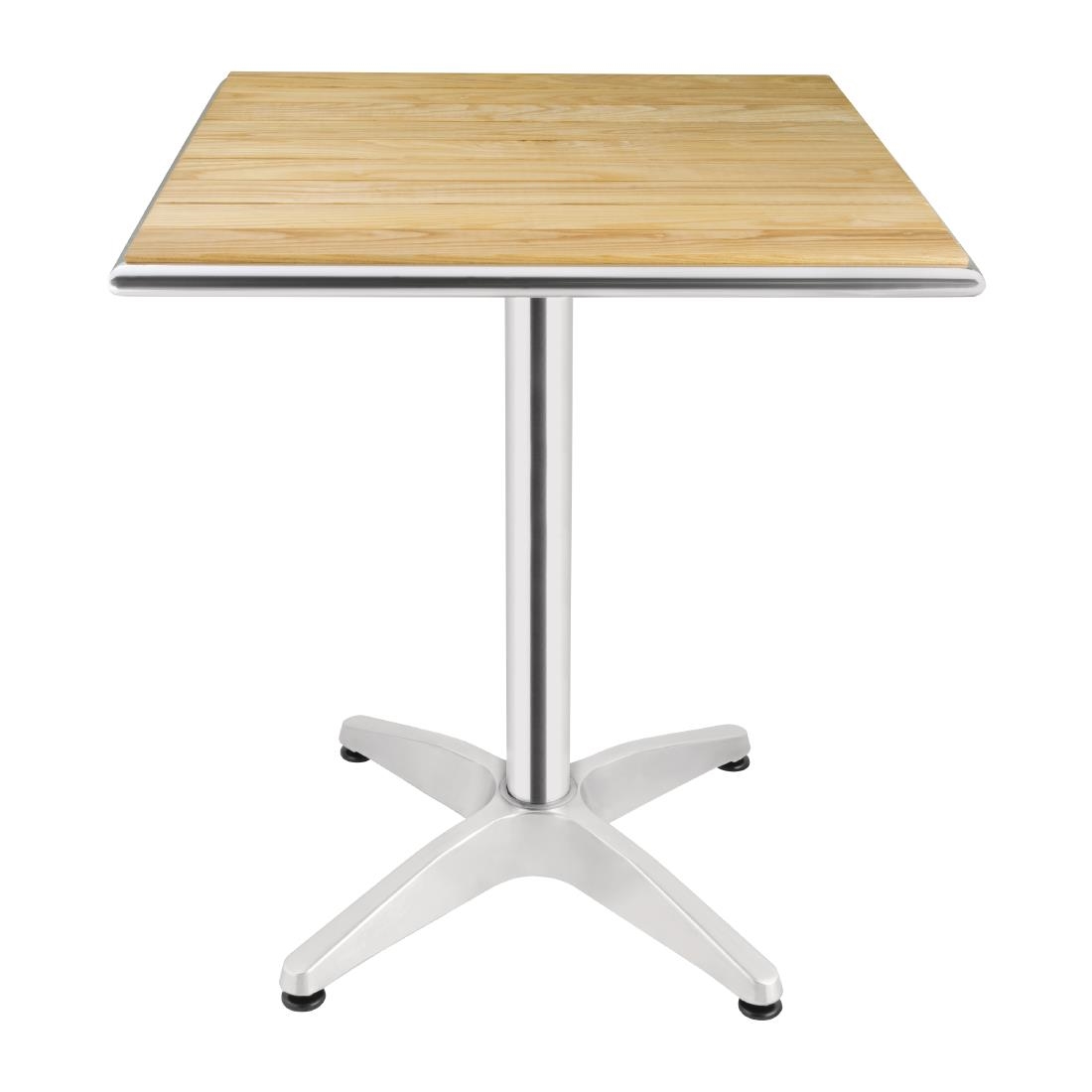 Bolero quadratischer Tisch Eschenholz 1 Bein 60cm