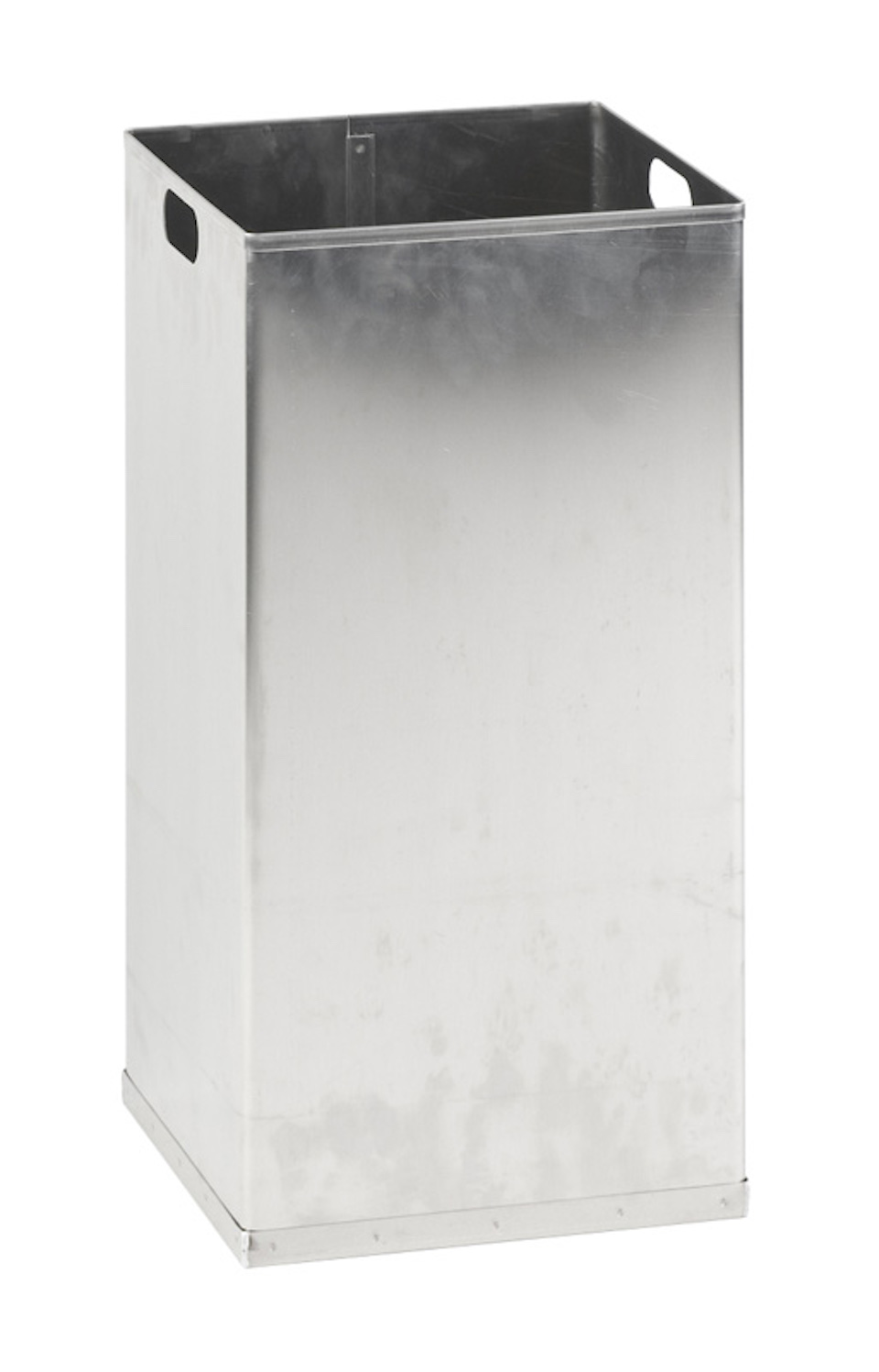Feuerfester Aluminium Inneneinsatz für eckigen Abfallbehälter Haiti mit Swingdeckel | 55 LIter, HxBxT 50x26x26cm | Aluminium / Silber