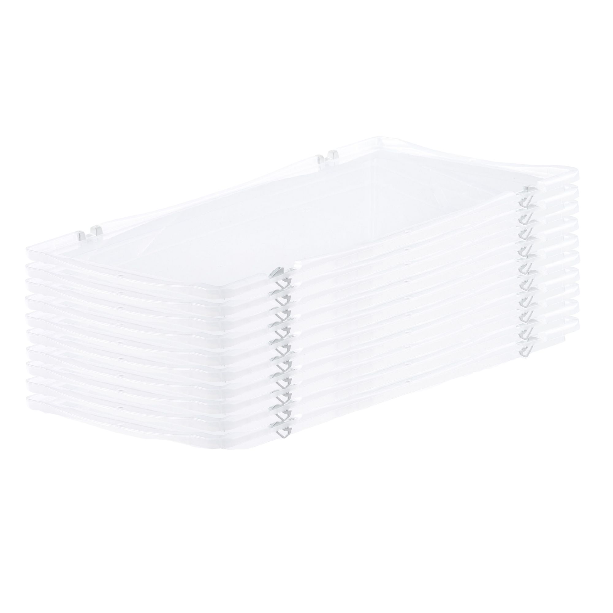 SparSet 10x Auflagedeckel für transparente Eurobehälter BasicLine & LightLine | BxT 30x40cm | Eurobox, Transportbox, Transportbehälter, Stapelbehälter