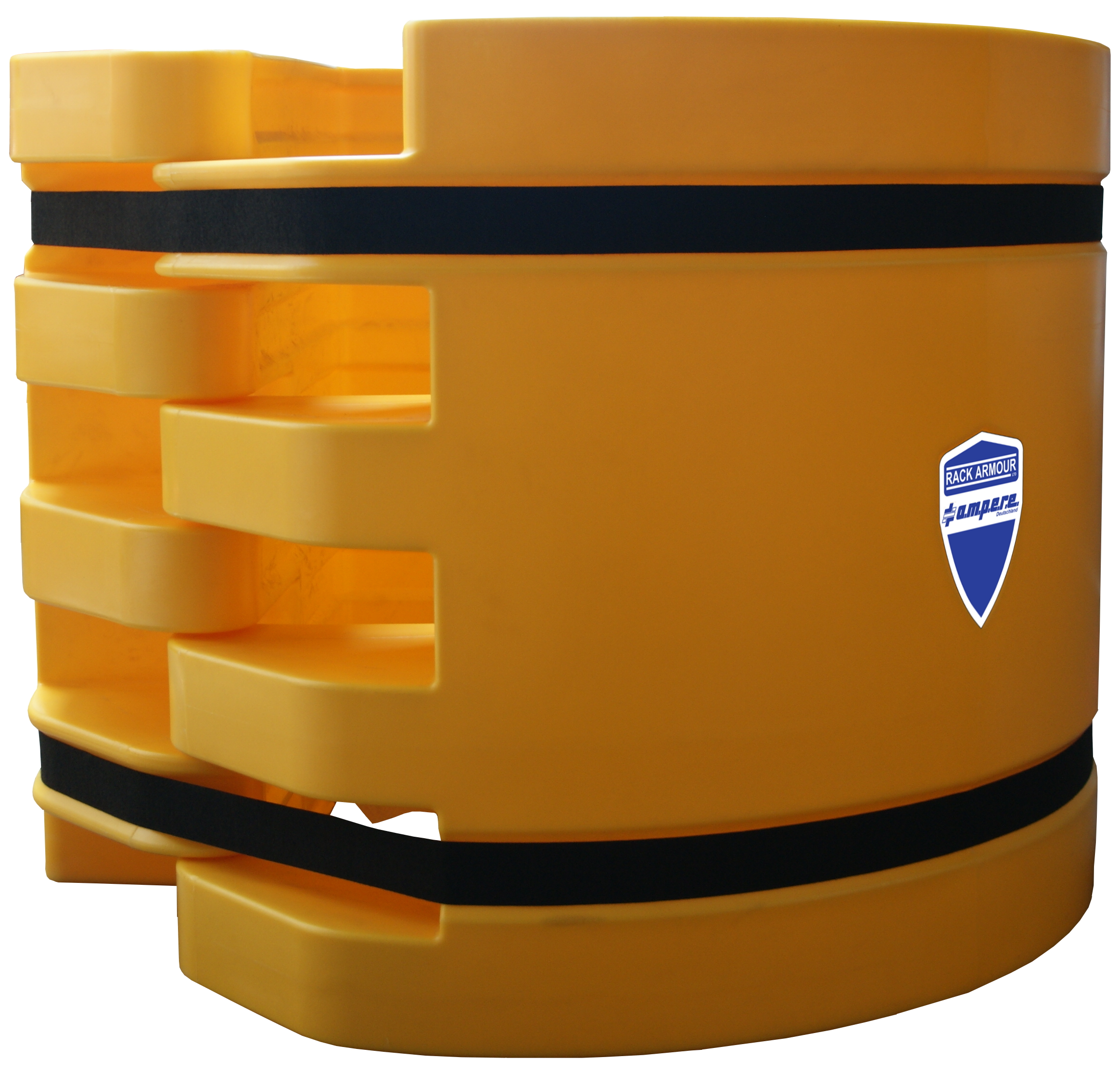 Mobiler Säulenschutz mit Klettverschluss zum Schutz vor Anfahrschäden im Innen- und Außenbereich | Höhe 80cm, Säulenmaß 35-50cm | HDPE Kunststoff | Inkl. Montagematerial