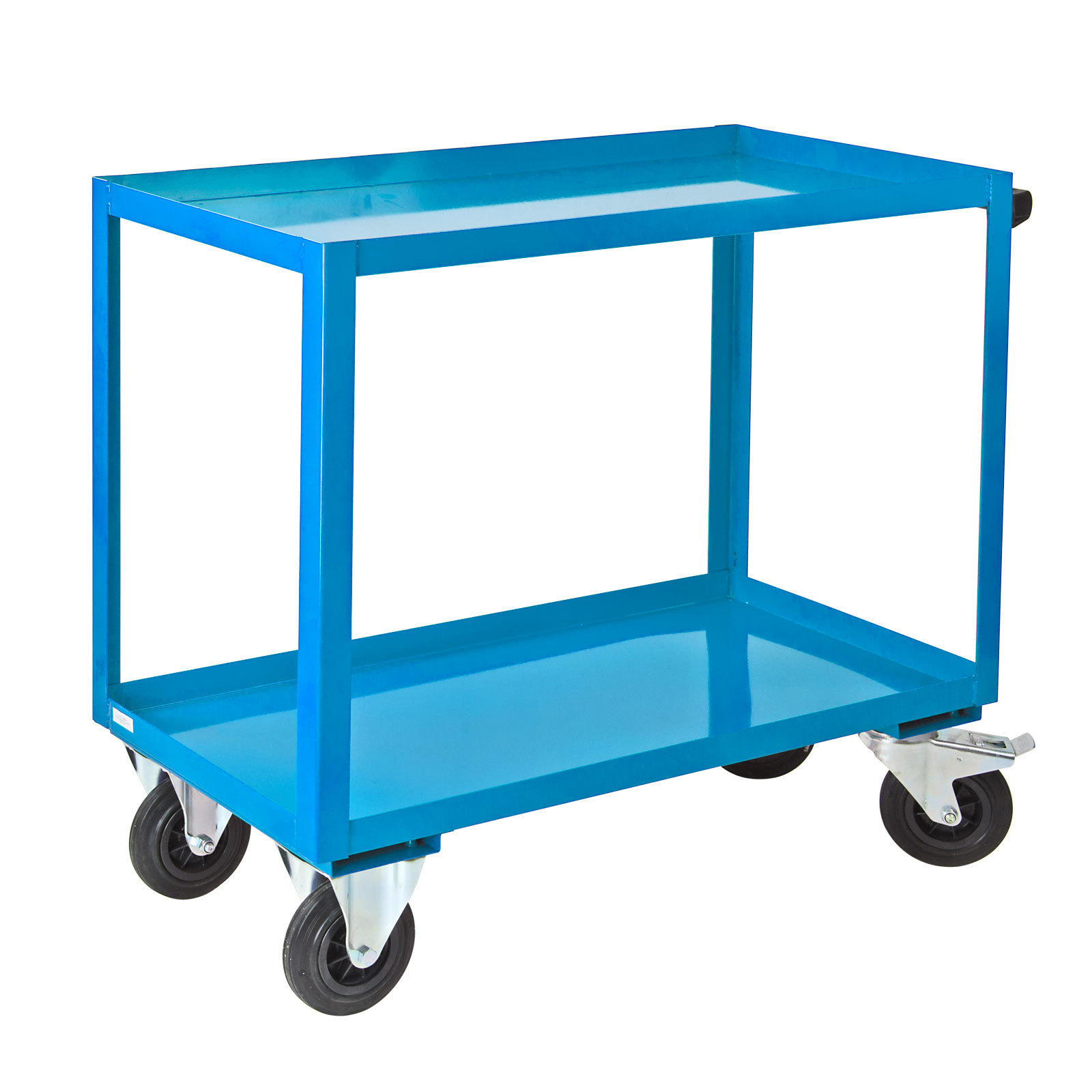 Tischwagen mit 2 Etagen | HxBxT 50x100x91cm | Gesamtraglast 100kg pro Wanne | Lichtblau