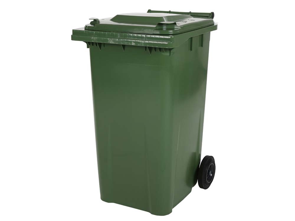 Zweirad Müllgroßbehälter 80 Liter  grün