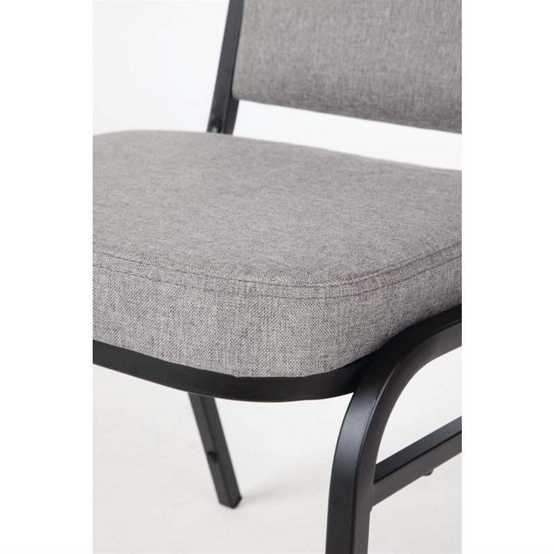 Bolero Bankettstühle mit quadratischer Lehne grau (4 Stück)