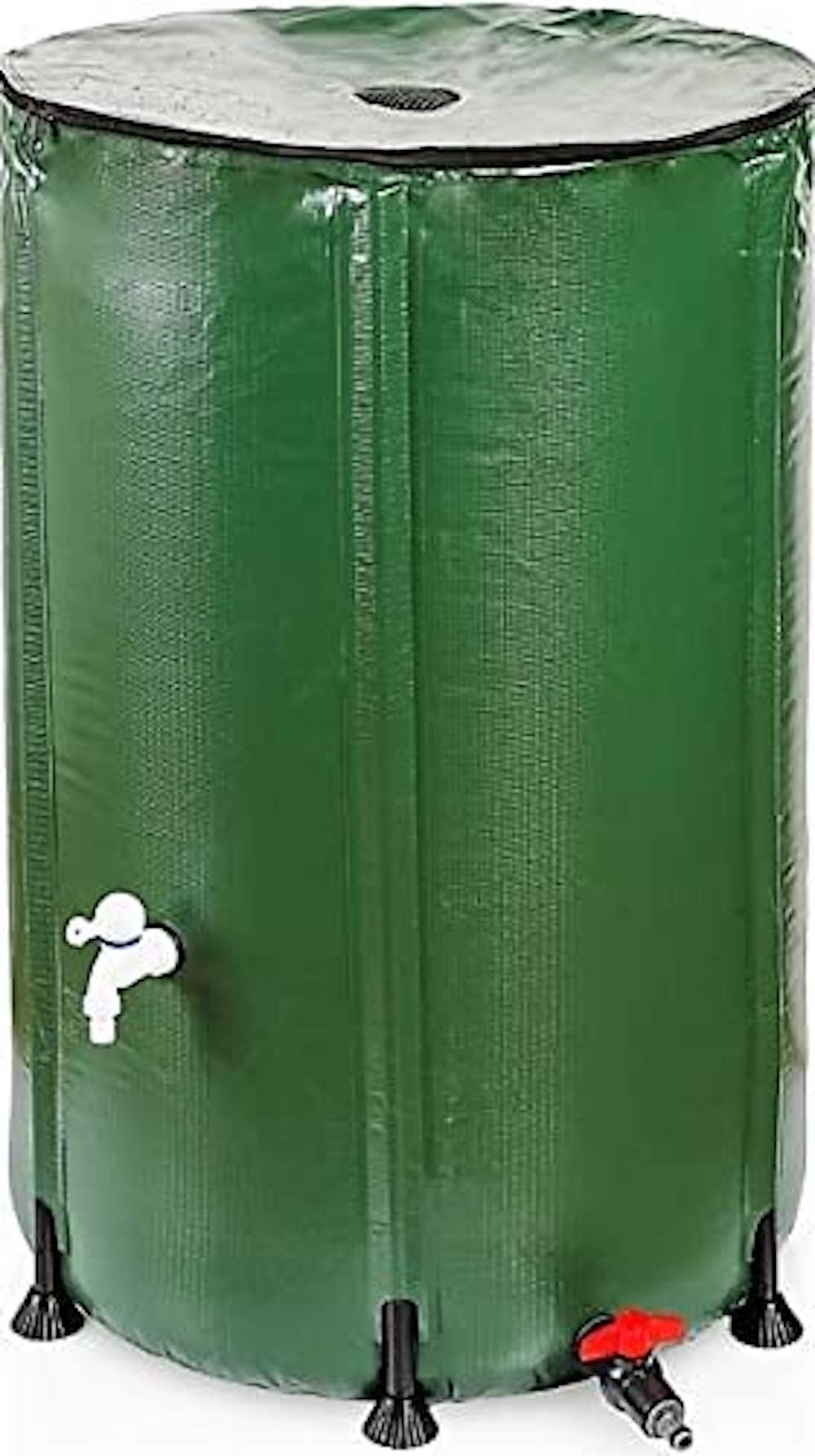 RENATA Faltbare grüne Regentonne aus UV-stabilem PVC, 750 Liter Volumen, inkl. Filter & Schlauchschnelladapter, Tonne, Regentonne, Mehrzweckfass, Kunststoffbehälter, Wassertank
