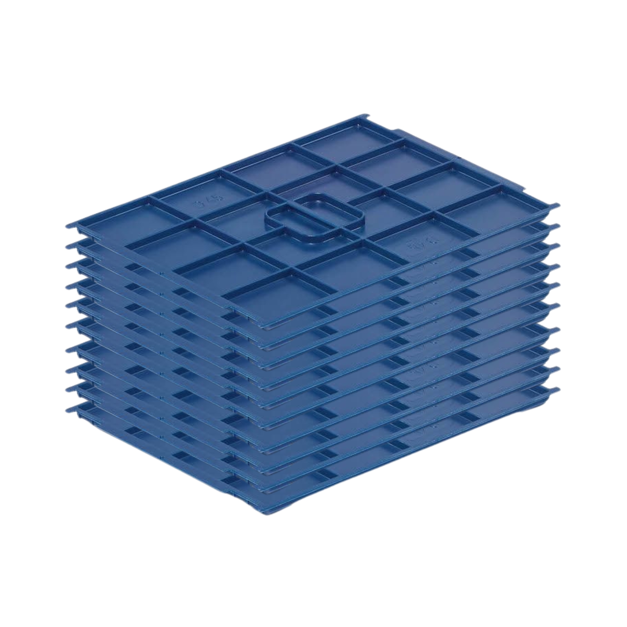 SparSet 10x Auflagedeckel für VDA KLT Kleinladungsträger mit Verbundboden | BxT 30x40cm | Abdeckung, Deckel, Plombierbar, KLT, Transportbox, Transportbehälter, Stapelbehälter