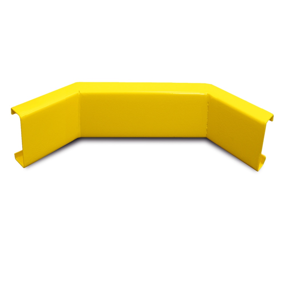 Eck-Rammschutz-Planke | Eckplanke für Innenecke | HxBxT 10x45x36cm | Feuerverzinkter & kunststoffbeschichteter Stahl | Gelb