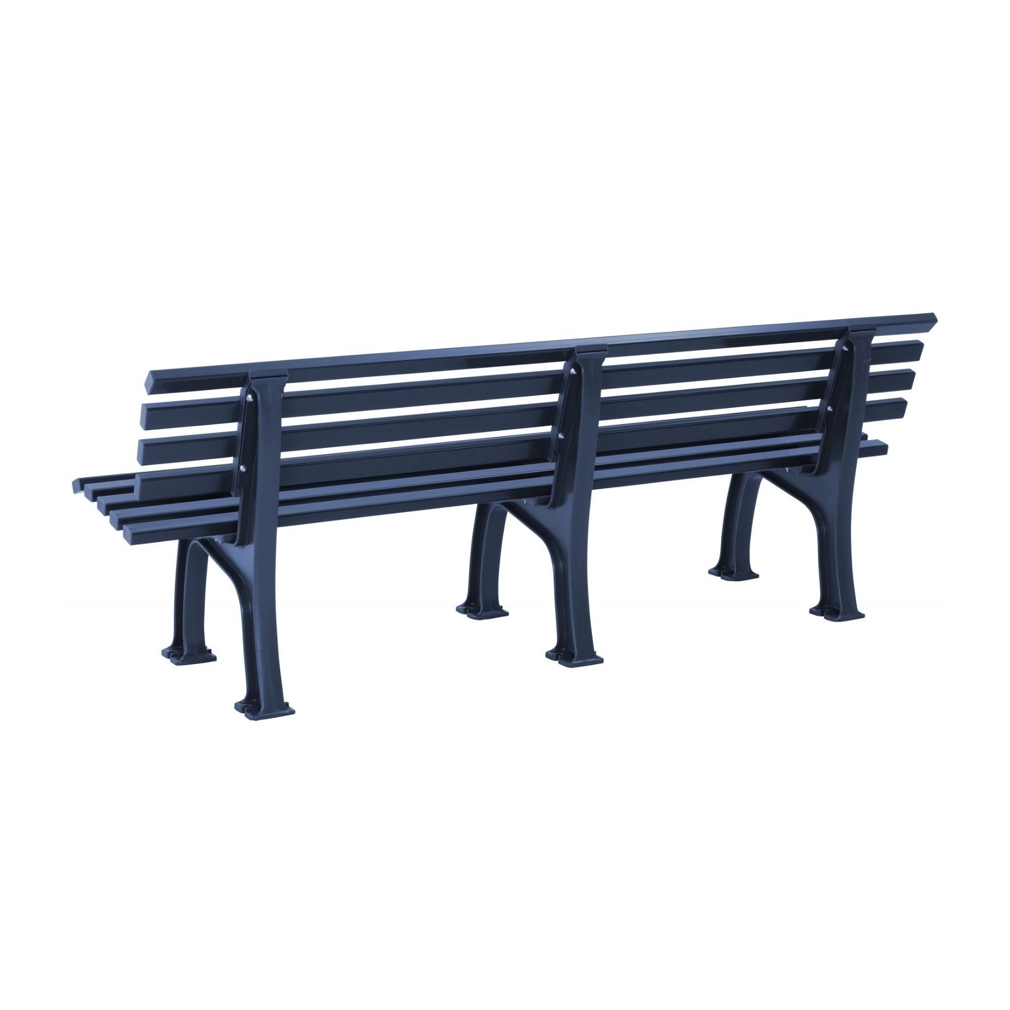 Gartenbank Antigua | 4-Sitzer | Blau | HxBxT 74x200x54cm | Witterungs- & UV-beständiger Kunststoff | Parkbank Sitzbank Außenbereich Garten Balkon Terrasse