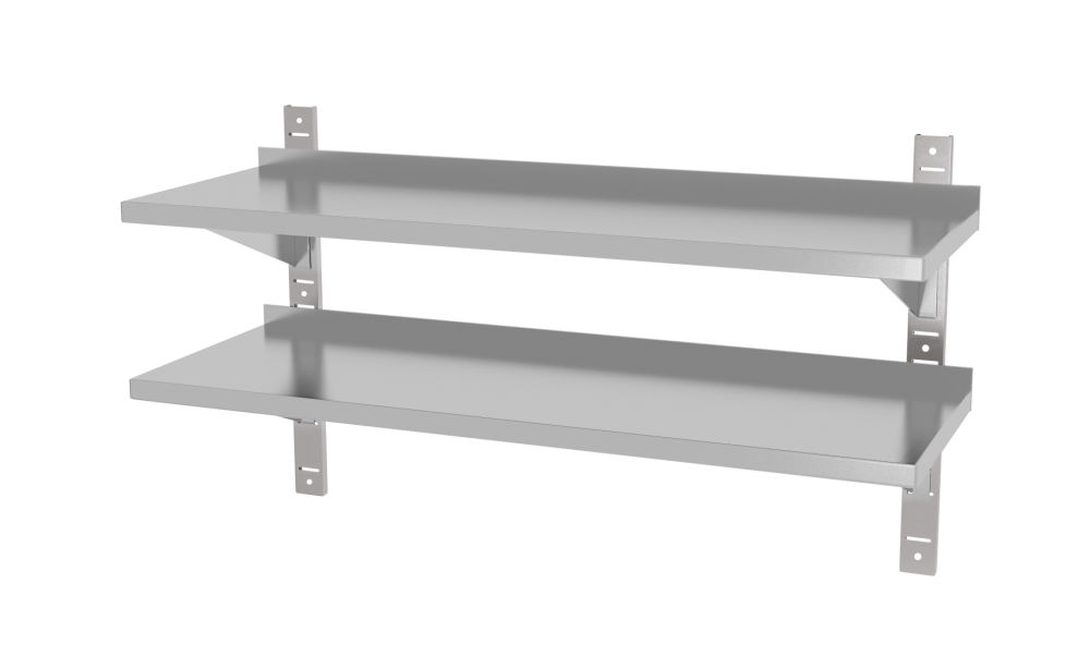 Verstellbares Doppel-Wandregal mit zwei Stahlschienen, 1000x300x(H)600mm