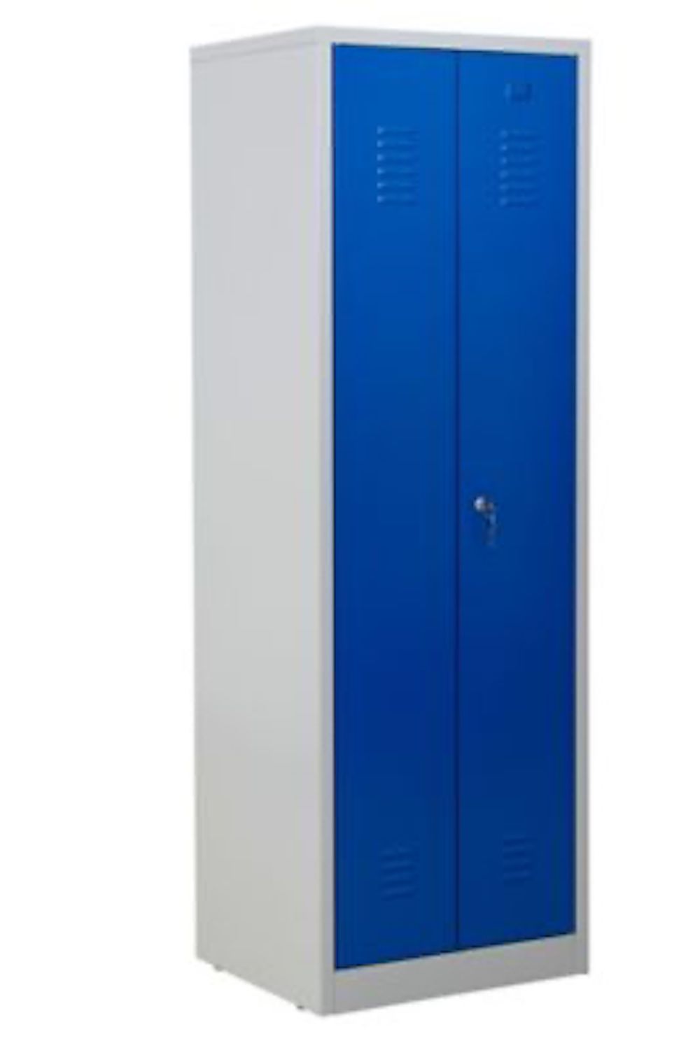 Metallspind Flamingo | HxBxT 180x60x50 cm | Zylindereschloss | Grau-Blau