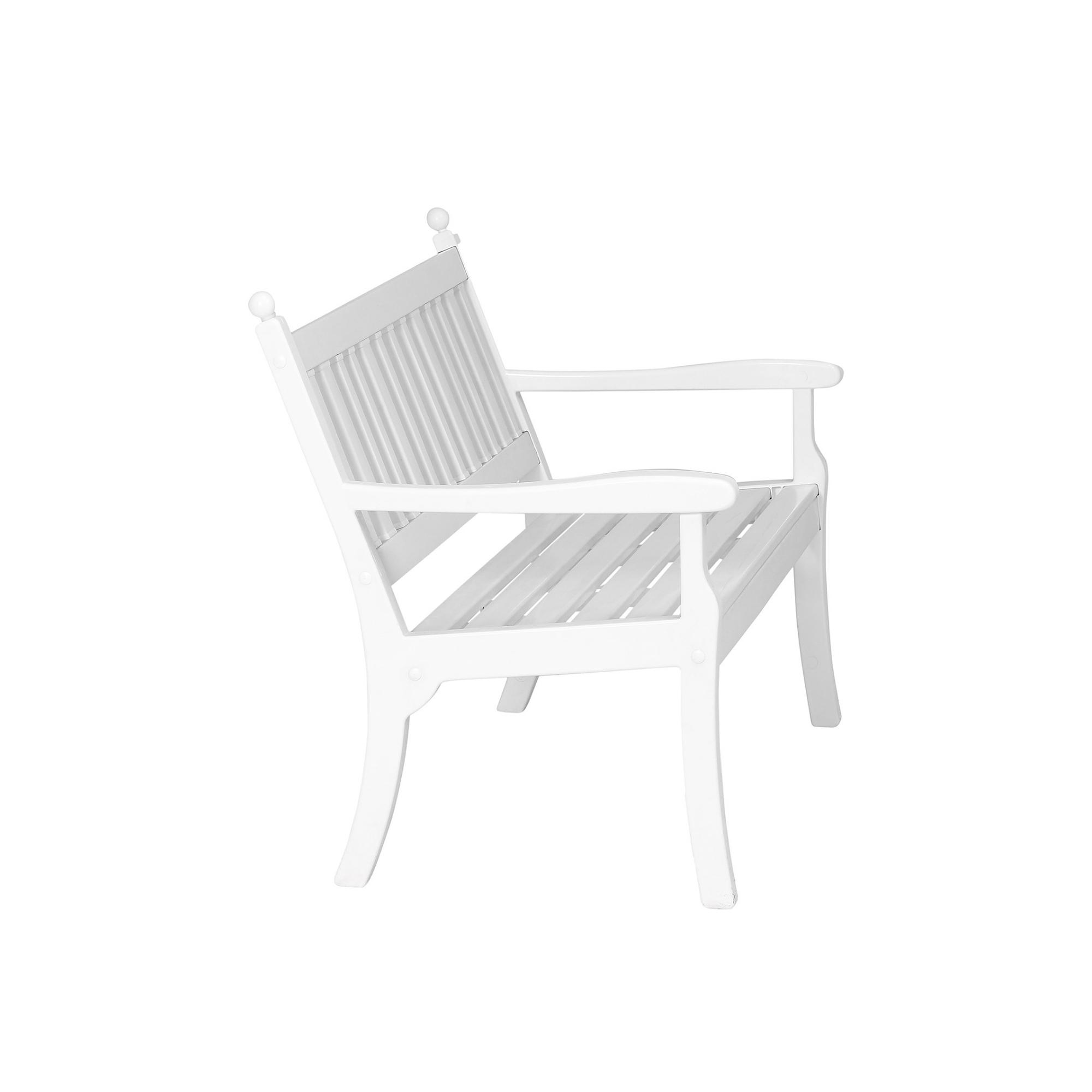 Gartenbank Aruba | 2-Sitzer | Weiß | HxBxT 88x115x69cm | Witterungs- & UV-beständiger Kunststoff | Parkbank Sitzbank Außenbereich Garten Balkon Terrasse