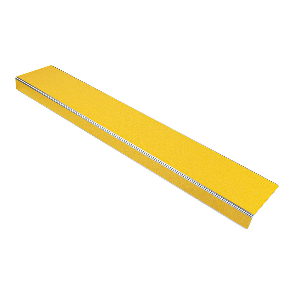 Antirutsch-Treppenkantenprofil für den Innenbereich | Thin Line | Rutschklasse R10 Soft | Trittfläche 10cm, TxL 10x80cm | Gelb