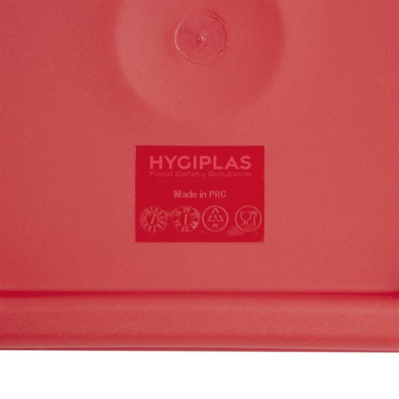 Hygiplas Deckel quadratisch für Vorratsbehälter 5,5 und 7L rot