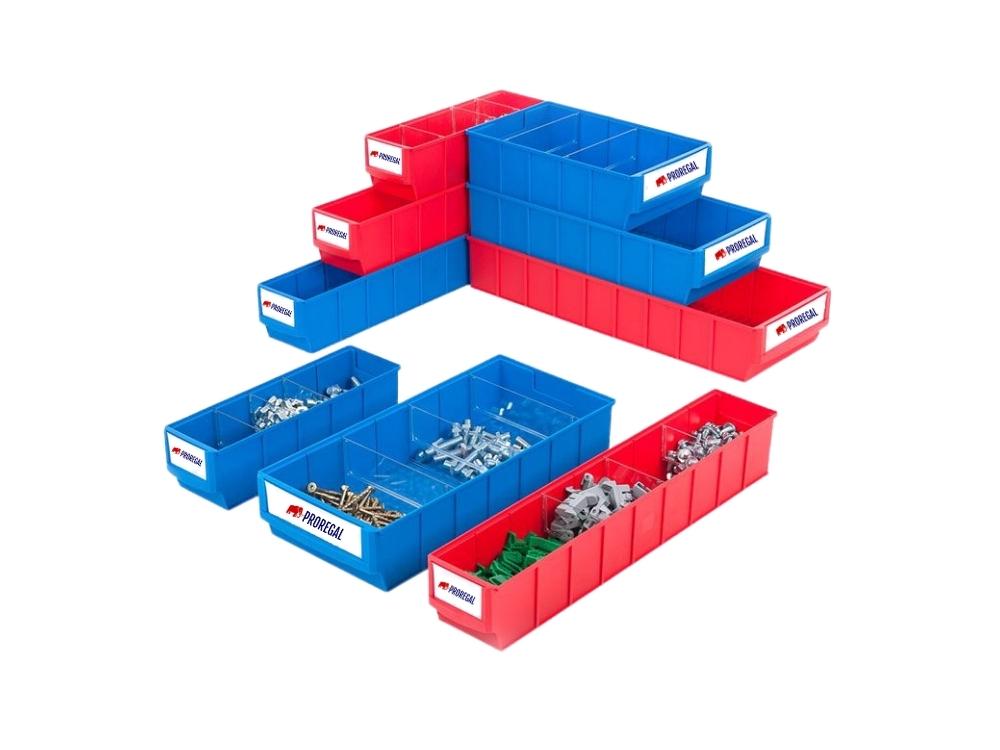 SparSet 5x Leitfähige Industriebox 300 S | HxBxT 8,1x9,1x30cm | 1,6 Liter | ESD, Sichtlagerkasten, Sortimentskasten, Sortimentsbox, Kleinteilebox