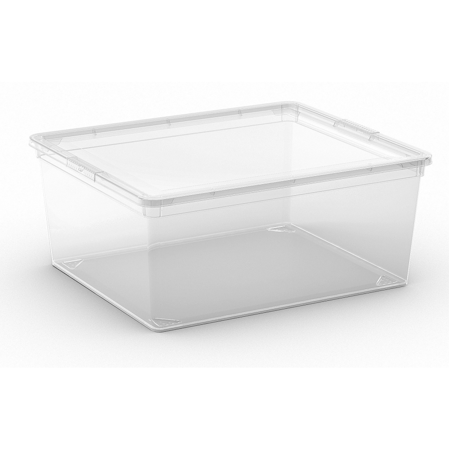 Mehrzweck Aufbewahrungsbehälter HIPPO mit Deckel | HxBxT 17x40x34cm | 18 Liter | Transparent | Behälter, Box, Aufbewahrungsbehälter, Aufbewahrungsbox