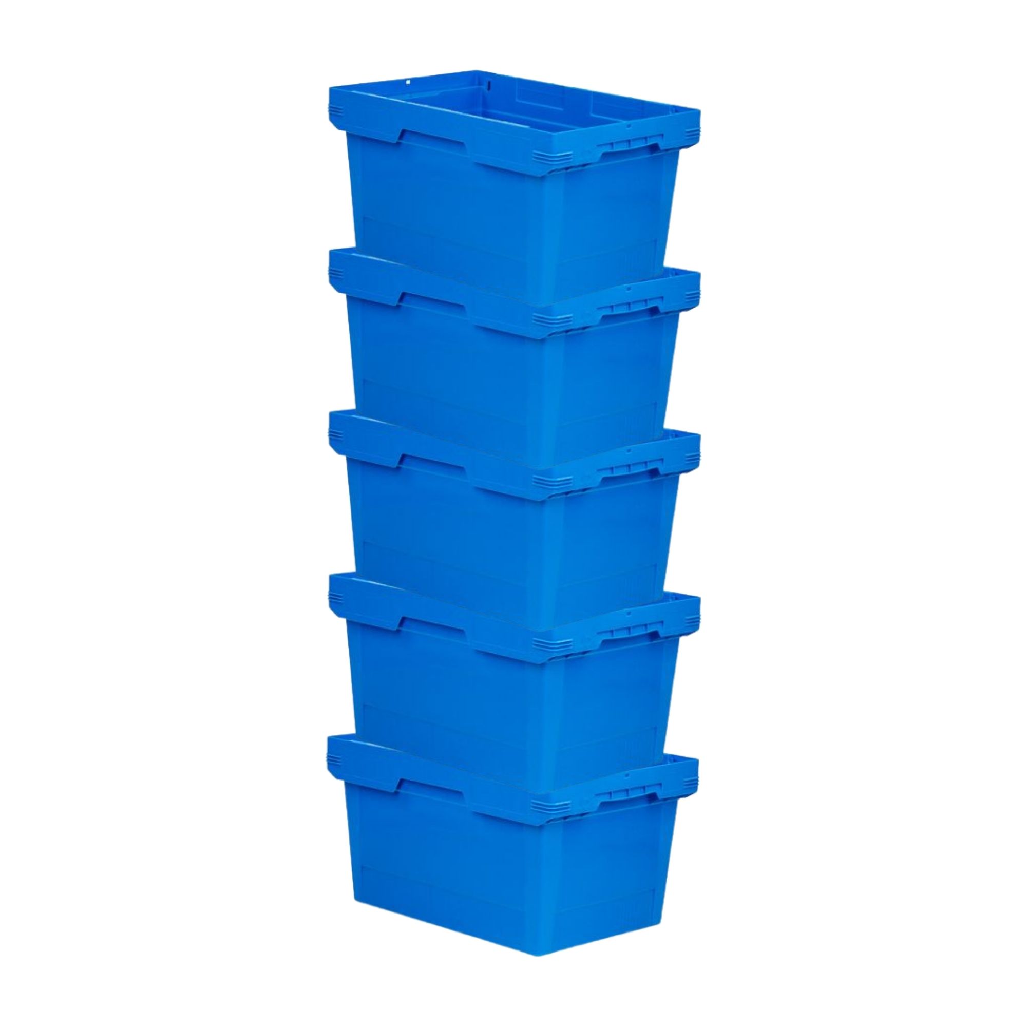 SparSet 5x Conical Mehrweg-Stapelbehälter Blau | HxBxT 32,3x40x60cm | 58 Liter | Lagerbox Eurobox Transportbox Transportbehälter Stapelbehälter