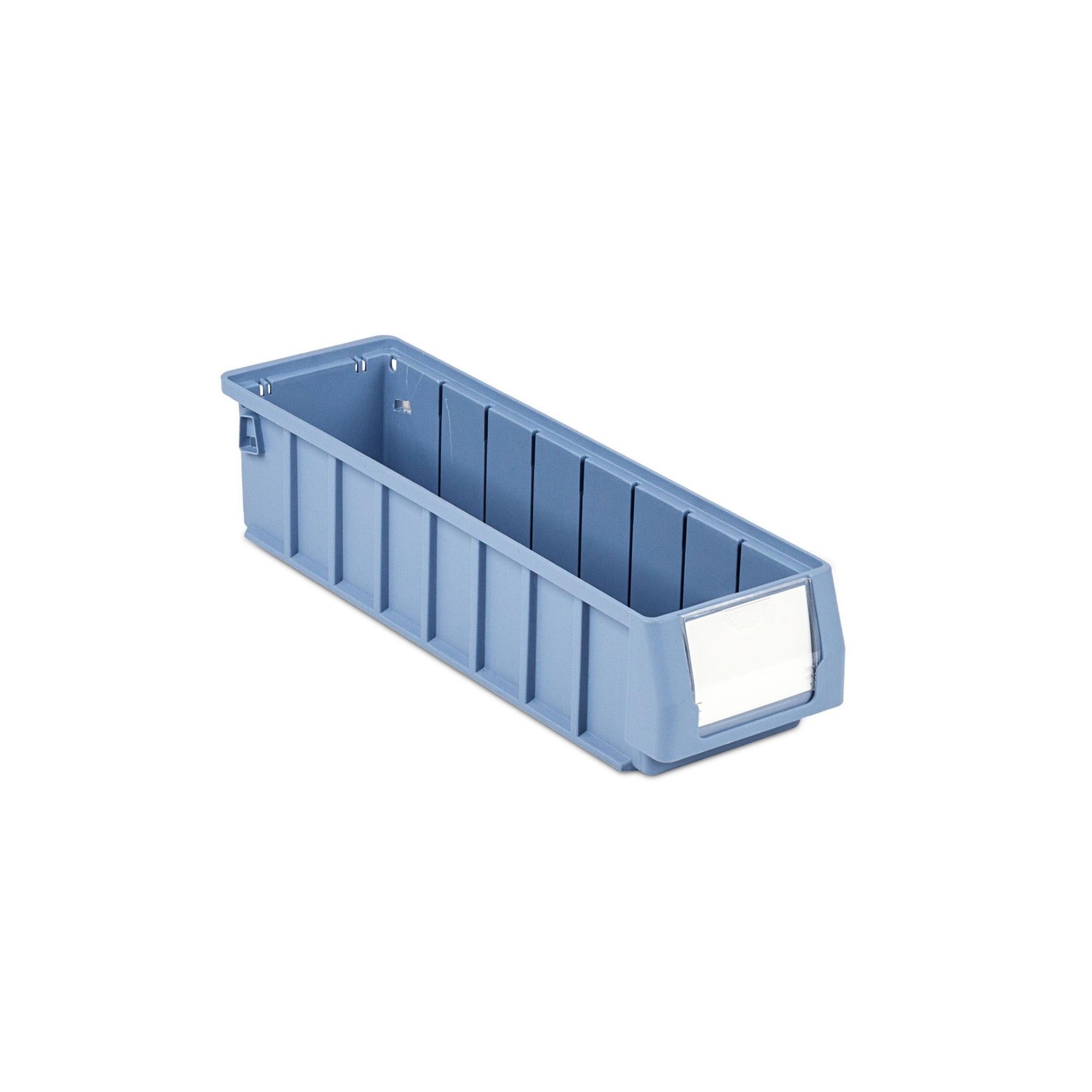 Regalkasten 400 SN mit Etikett & Schutzhaube | HxBxT 9x11,7x40cm | 2,7 Liter | Sichtlagerkasten, Sortimentskasten, Sortimentsbox, Kleinteilebox