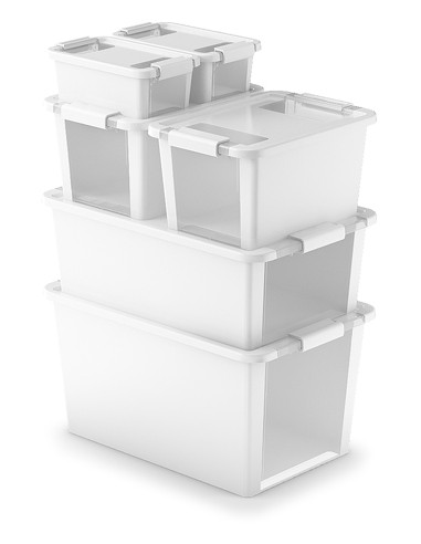 Mehrzweck Aufbewahrungsbehälter STORAGE mit Deckel | HxBxT 19x36,5x26cm | 11 Liter | Weiß | Behälter, Box, Aufbewahrungsbehälter, Aufbewahrungsbox