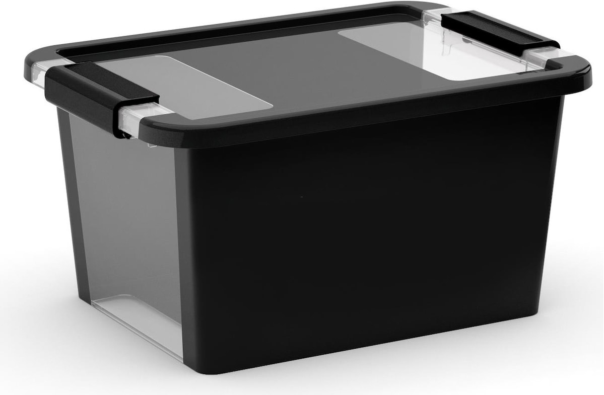 SuperSparSet 5x Mehrzweck Aufbewahrungsbehälter STORAGE mit Deckel | HxBxT 26x36,5x19cm | 11 Liter | Schwarz | Behälter, Box, Aufbewahrungsbehälter, Aufbewahrungsbox