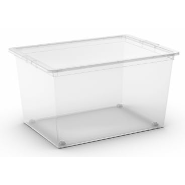 SuperSparSet 10x Mehrzweck Aufbewahrungsbehälter HIPPO mit Deckel | HxBxT 39x55x31cm | 50 Liter | Transparent | Behälter, Box, Aufbewahrungsbehälter, Aufbewahrungsbox