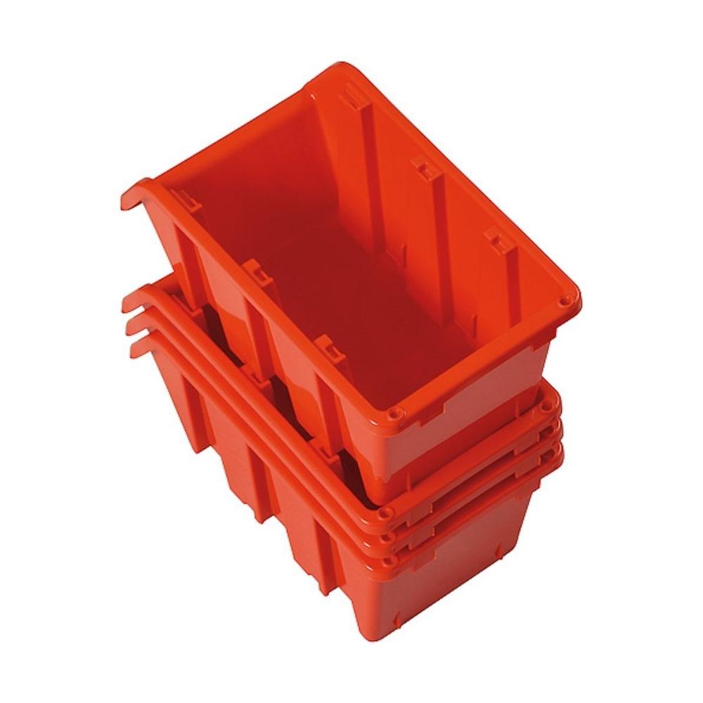 SuperSparSet 5x Sichtlagerbox aus Kunststoff | Rot | BxHxT 12x16x23cm | Sortimentskasten, Sortimentsbox