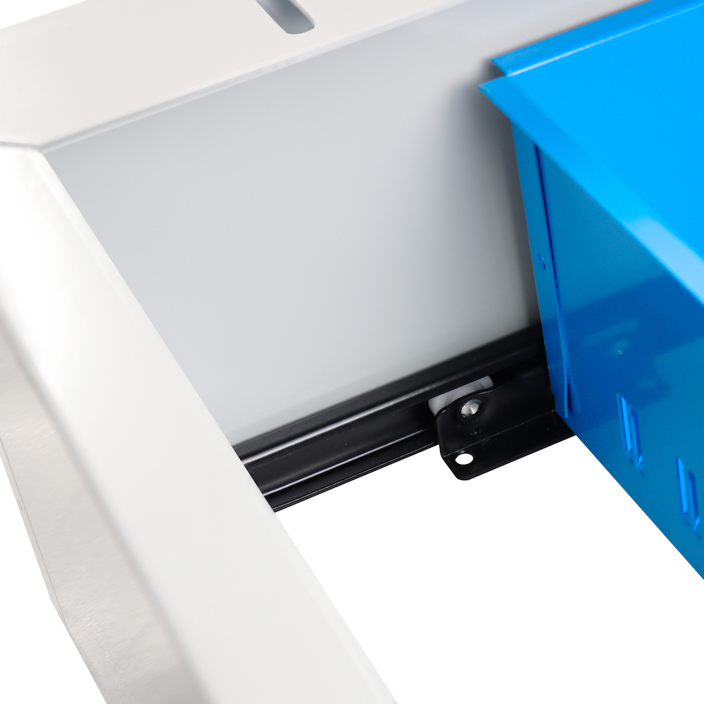 Einzelschublade für Werkbank Rhino| HxBxT 20x54x70cm | Traglast 40kg | Lichtgrau/Lichtblau