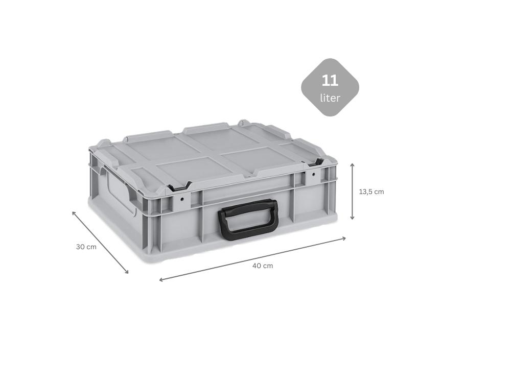 SuperSparSet 14x Eurobox NextGen Portable | HxBxT 13,5x30x40cm | 11 Liter | Eurobehälter, Transportbox, Transportbehälter, Stapelbehälter