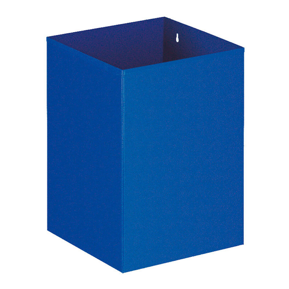 Viereckiger Papierkorb zur optionalen Wandmontage | 21 Liter | Blau