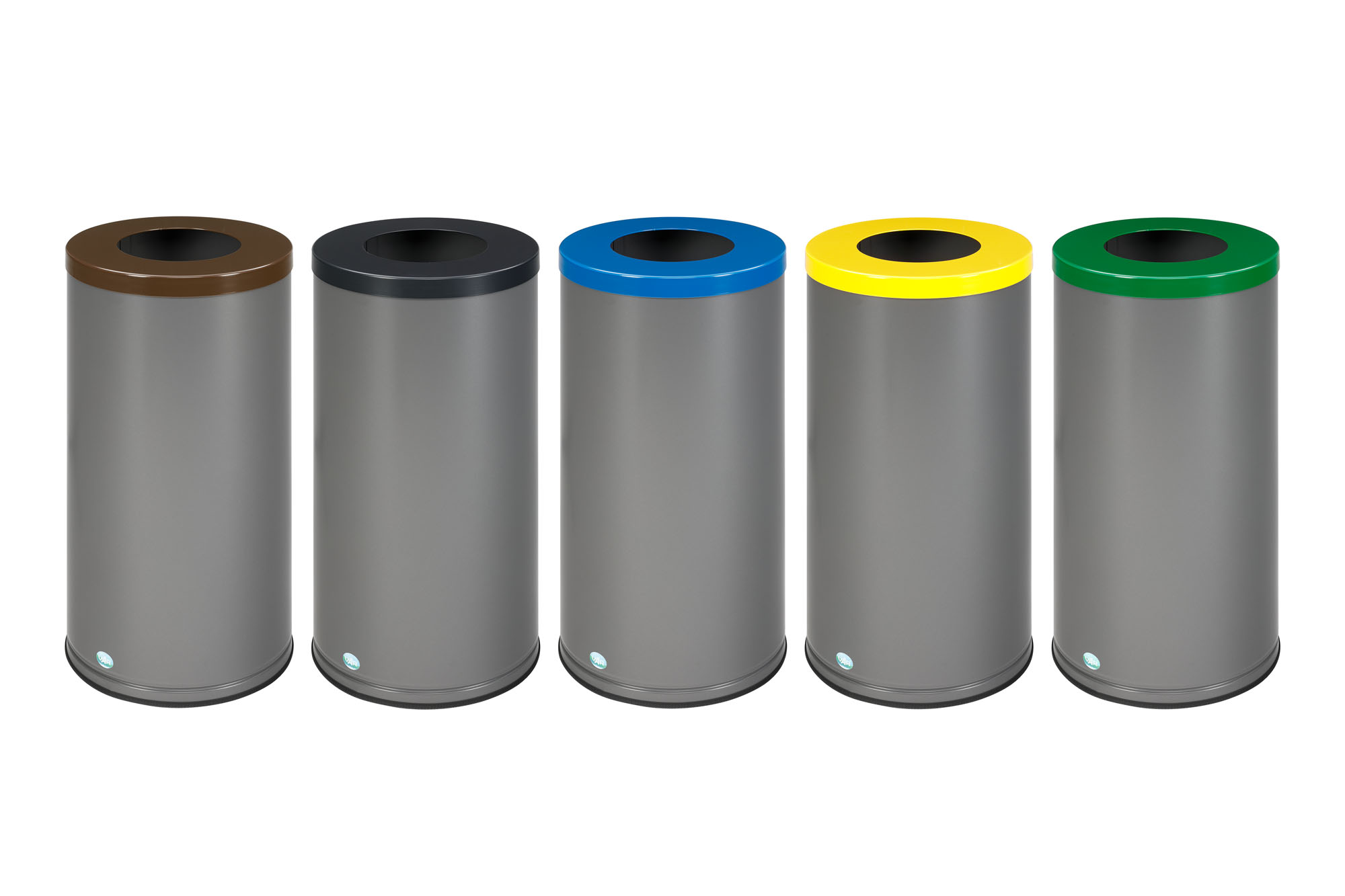 Robuster Wertstoffsammler mit abnehmbarem Deckel | 70 Liter, HxBxT 70x36,5x36,5cm | Verzinkter Stahl | Blau