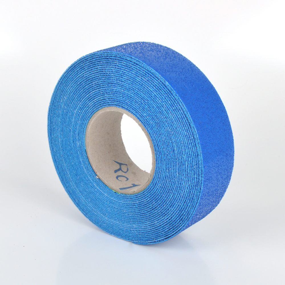 Strapazierfähiges Bodenmarkierungsband PLUS für raue & unebene Untergründe | Rutschklasse R11 | BxL 5cm x 12,5m | Polyurethan (PU) 1,6mm | Blau