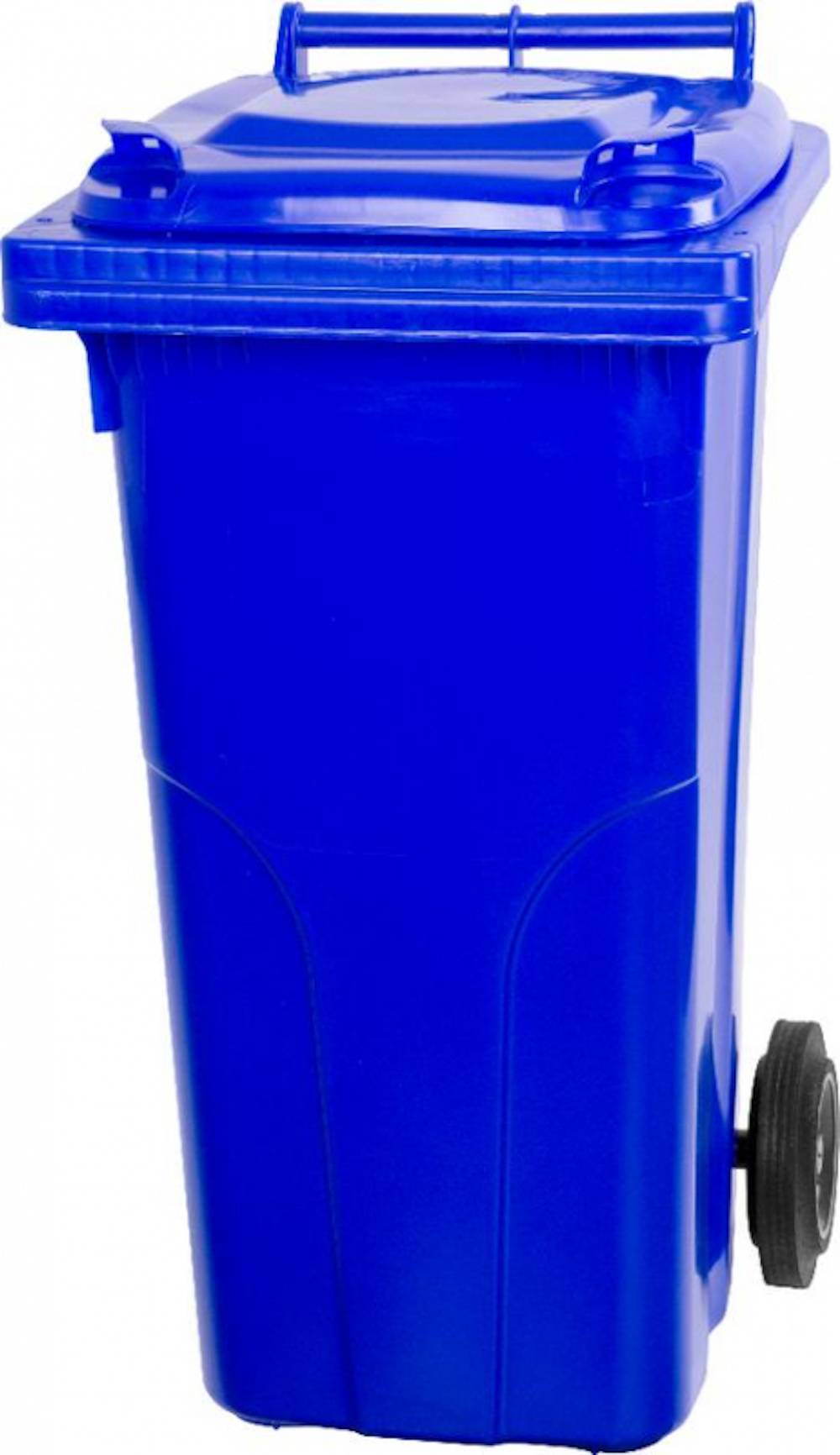 PROREGAL 2-Rad-Mülltonne MGB | HDPE-Kunststoff | HxBxT 94,5x48x54cm | 120 Liter | Blau