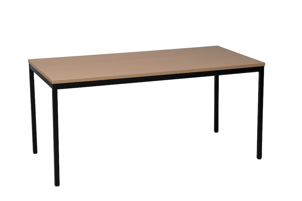 Schreibtisch Bear | HxBxT 75x120x80 cm | Schwarz | Rechteckig | Quadratfüße | Lackiert