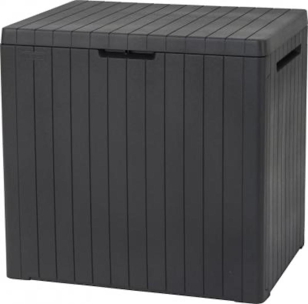 CAP’N COOK Gartenbox | LxBxH 44 x 58 x 55 cm | 113 Liter Stauraum Platz | Kissenbox mit Deckel | Auflagenbox | Grau | Anthrazit