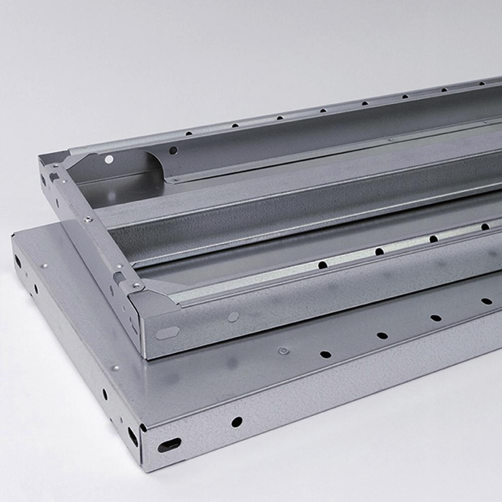 Zusatzebene Stahl-Fachboden für Regale der Serien FALKE, TAURUS & GRIP | BxT 100x50cm | Traglast 350kg | inkl. Fachbodenträger | Verzinkt