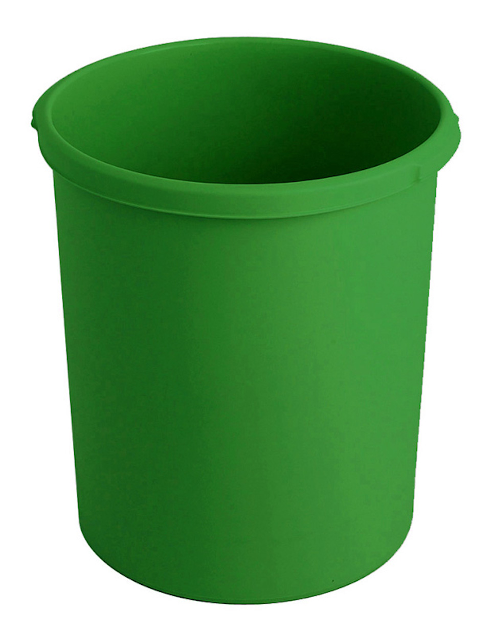 Klassischer runder Papierkorb aus Kunststoff | 30 Liter, HxØ 41x37,5cm | Grün