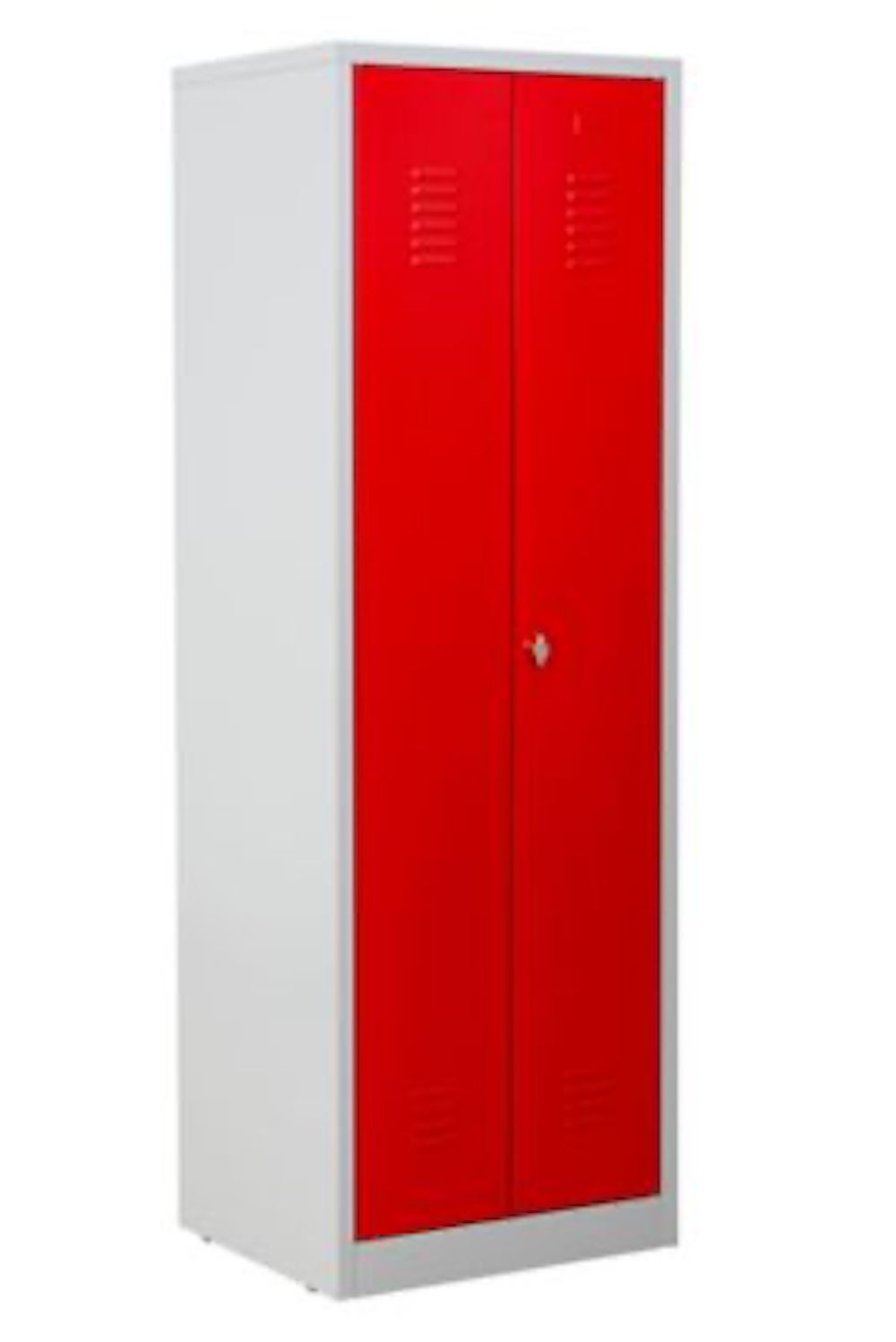 Metallspind Flamingo | HxBxT 180x60x50 cm | Vorhängeschloss | Grau-Rot