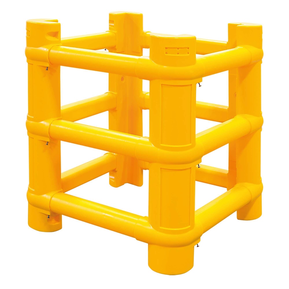 Säulenschutz ECO aus Polyethylen | Geeignet für Innenbereiche | HxB 100x77cm | Gelb