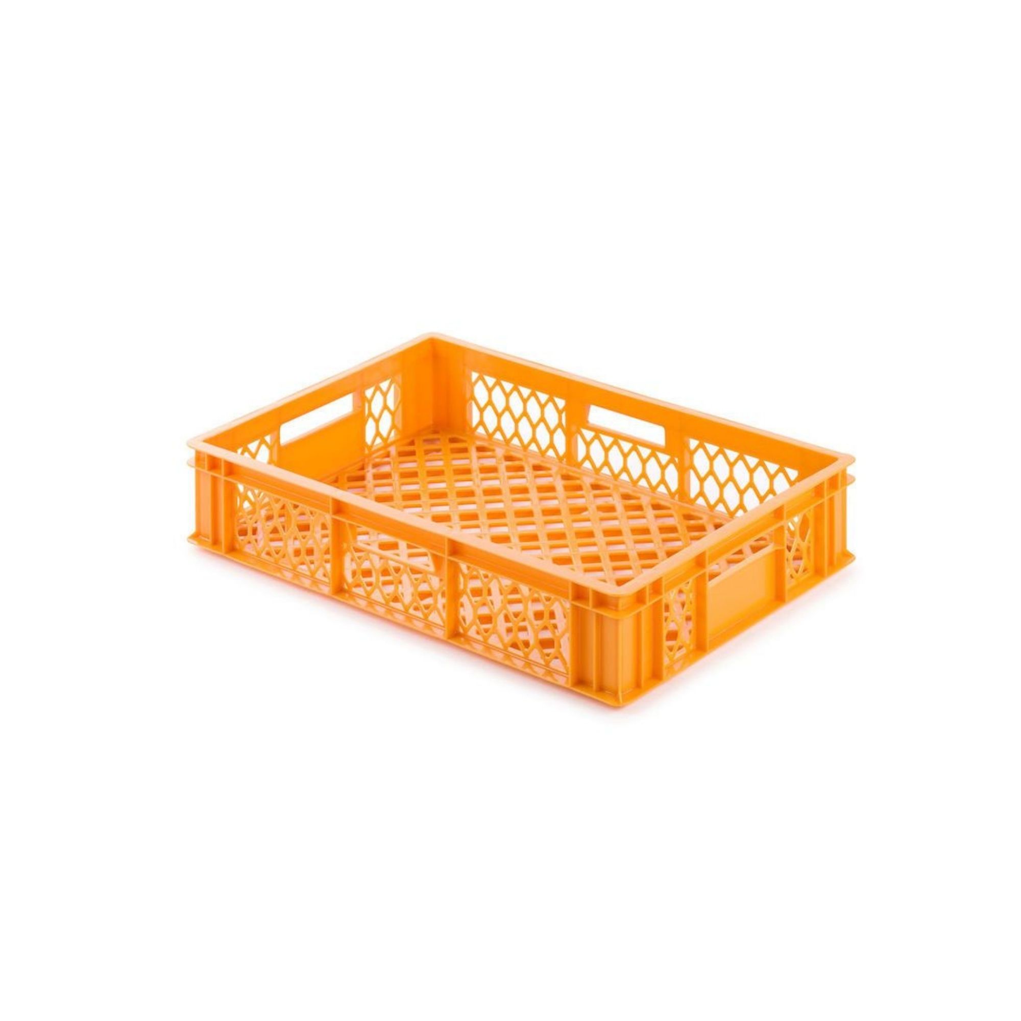 SparSet 5x Eurobehälter Bäcker- & Konditorenkasten | HxBxT 13x40x60 | 24 Liter | Gelb-Orange | Brötchenkiste, stapelbare Bäckerkiste