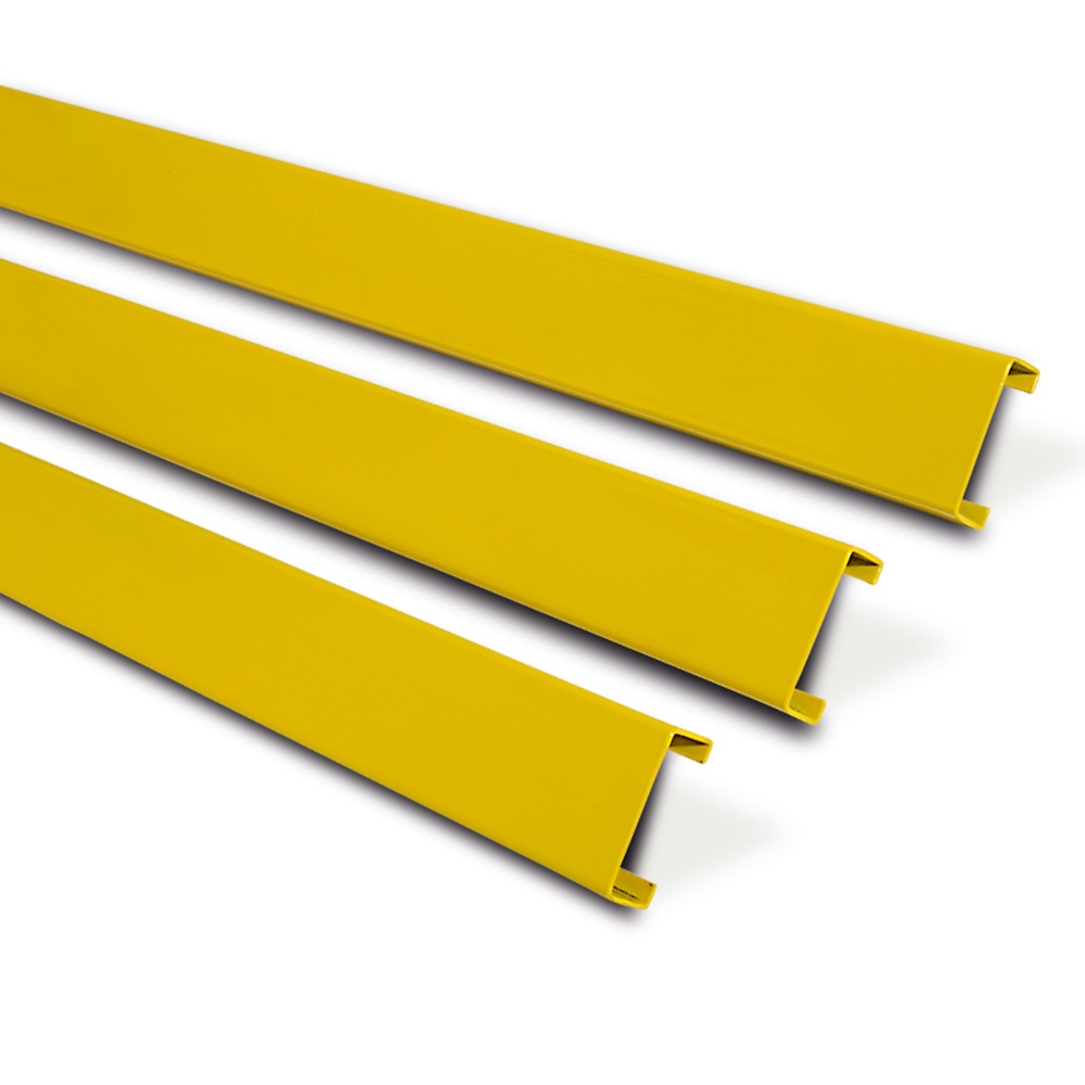 Rammschutz-Planke | HxBxT 10x150x4cm | Feuerverzinkter & kunststoffbeschichteter Stahl | Gelb