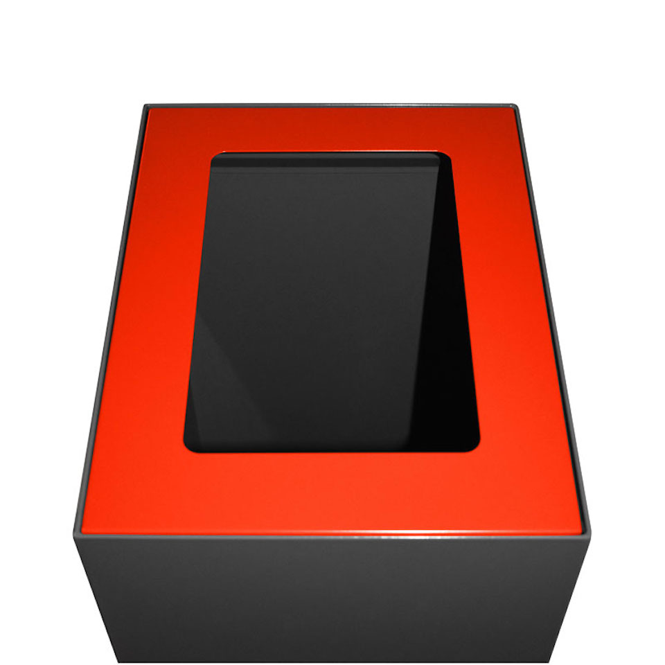 Deckel für modulare Abfalltrennanlage mit 60 Liter | HxBxT 2x25,5x33cm | Rot