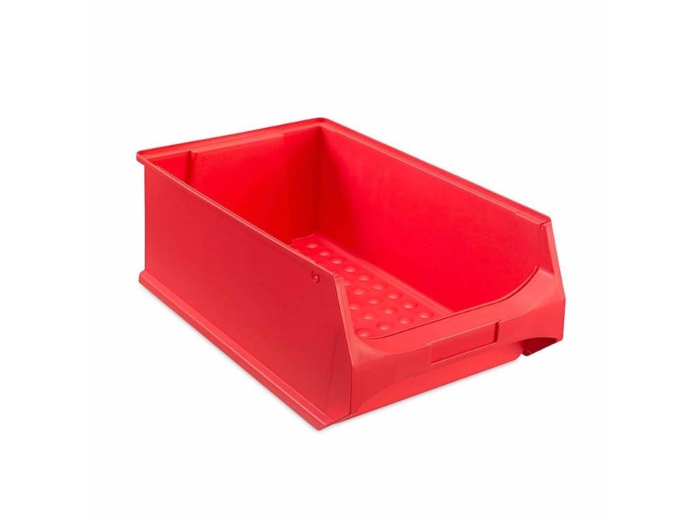 Rote Sichtlagerbox 5.0 | HxBxT 20x30x50cm | 21,8 Liter | Sichtlagerbehälter, Sichtlagerkasten, Sichtlagerkastensortiment, Sortierbehälter