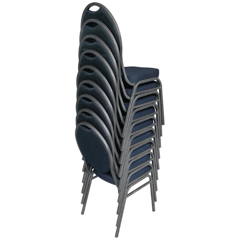 Bolero Bankettstühle mit ovaler Lehne schwarz (4 Stück)