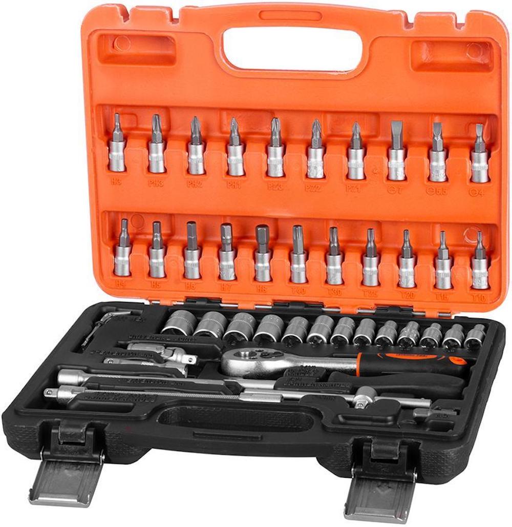 Werkzeugset BIG | 46 Teile | 1/4 " | Werkzeug, Werkzeugkoffer, Werkzeugkasten, Werkzeugsatz