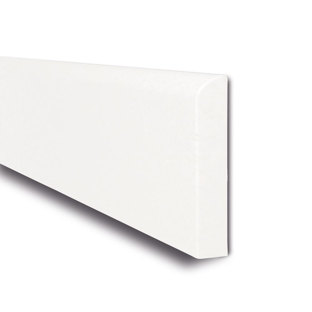 Wand-Schrammschutz aus hochwertigem Polyethylen | Zum Aufdübeln mit 6mm Senkkopfschrauben | HxBxT 15x206x1cm | Form- & Kältebeständig | Weiß