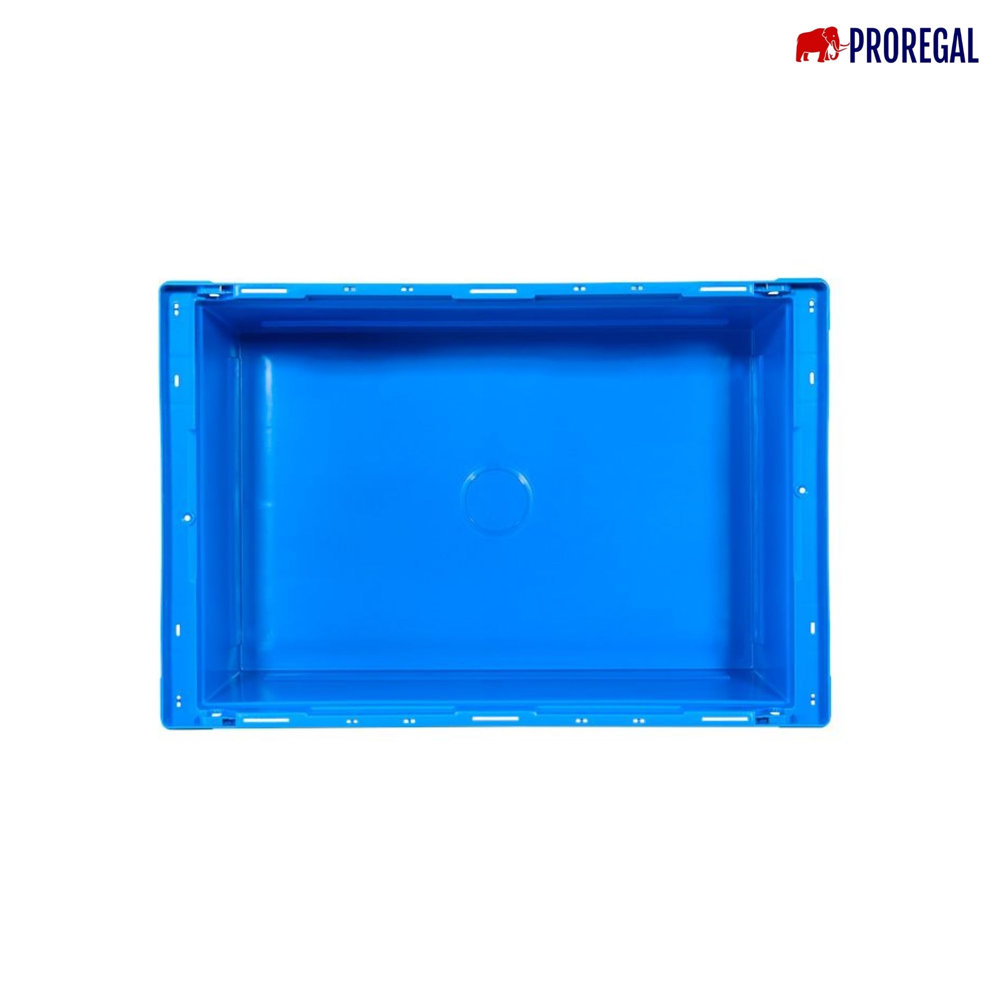 SuperSparSet 6x Conical Mehrweg-Stapelbehälter mit Stapelbügel Blau | HxBxT 32,3x40x60cm | 58 Liter | Lagerbox Eurobox Transportbox Transportbehälter Stapelbehälter