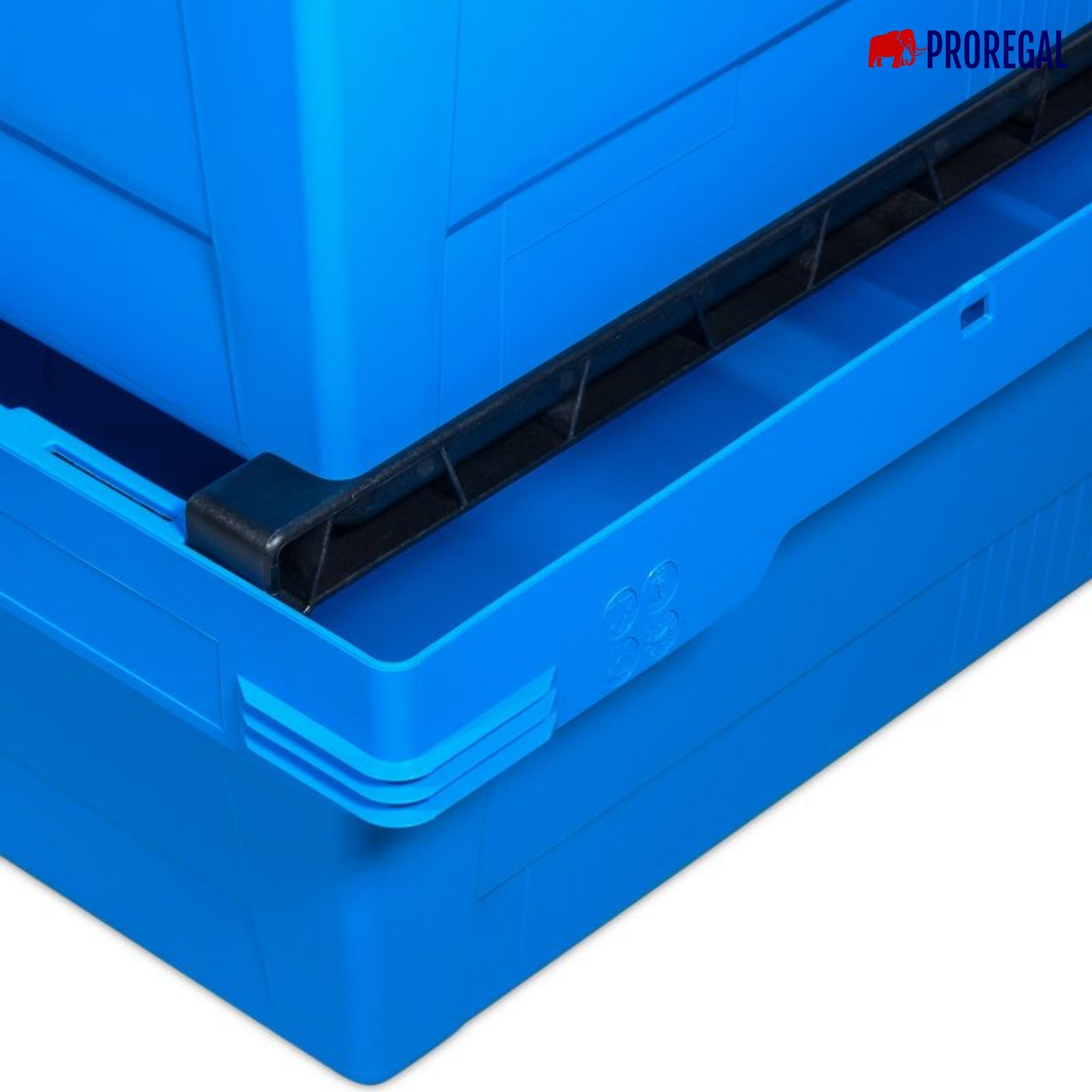 SuperSparSet 10x Conical Mehrweg-Stapelbehälter mit Stapelbügel Blau | HxBxT 17,3x40x60cm | 29 Liter | Lagerbox Eurobox Transportbox Transportbehälter Stapelbehälter