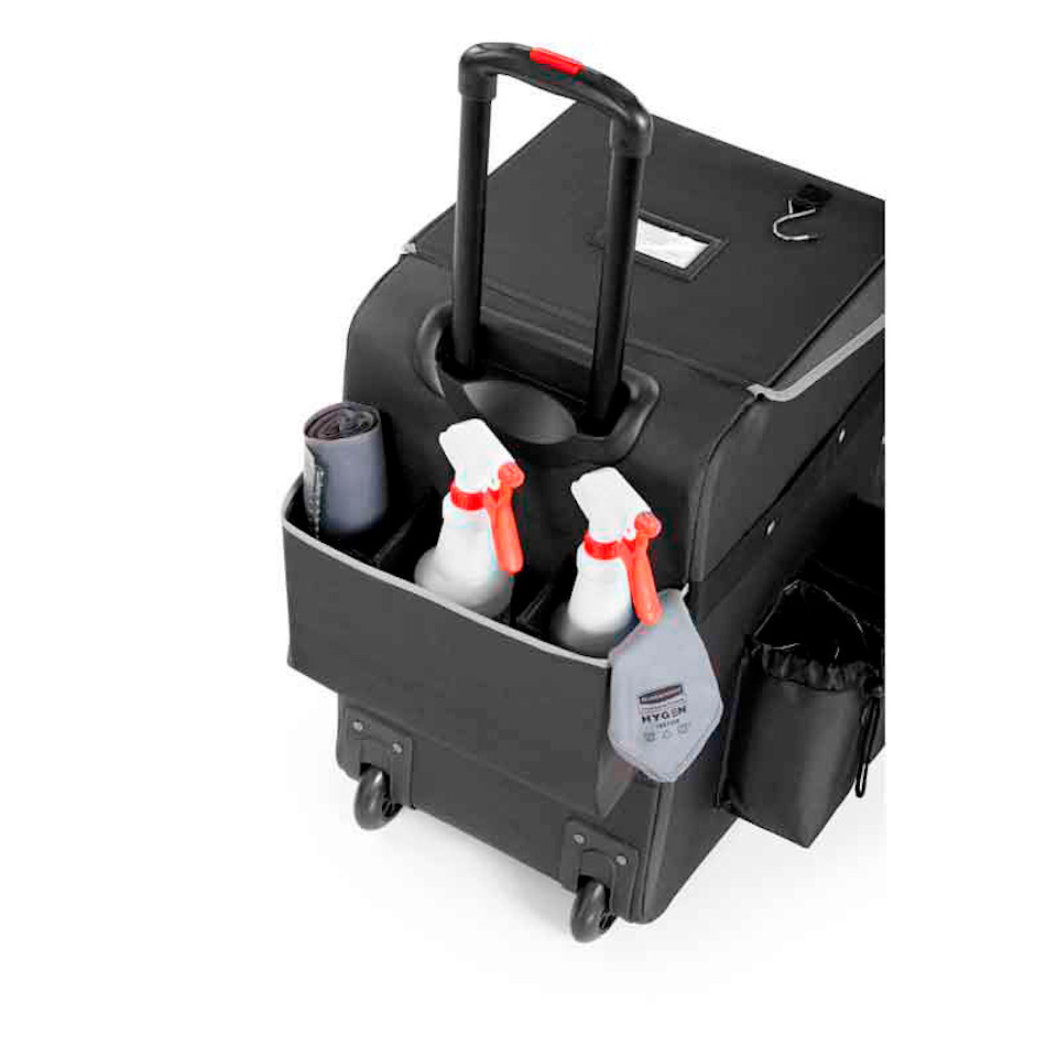 Rubbermaid Quick Cart L | Kompakter robuster wendiger Reinigungstrolley | HxBxT 63,5x36,3x42cm | Anthrazit